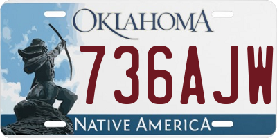 OK license plate 736AJW