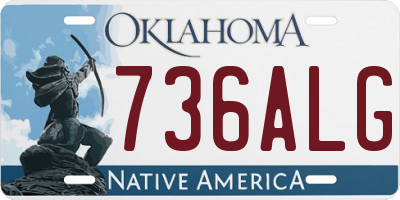 OK license plate 736ALG