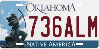 OK license plate 736ALM