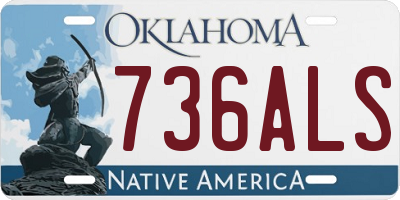 OK license plate 736ALS