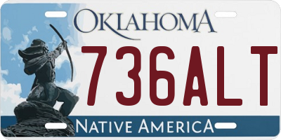 OK license plate 736ALT
