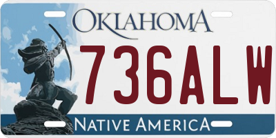 OK license plate 736ALW