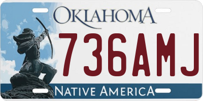 OK license plate 736AMJ