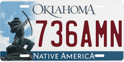 OK license plate 736AMN