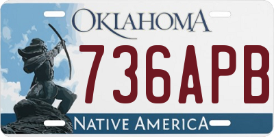 OK license plate 736APB