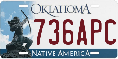 OK license plate 736APC