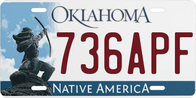 OK license plate 736APF