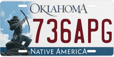 OK license plate 736APG