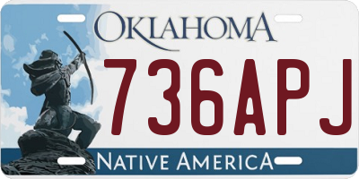 OK license plate 736APJ