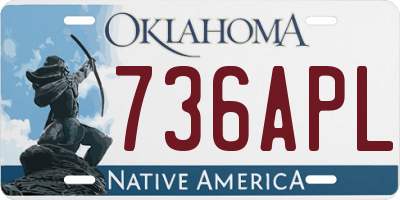 OK license plate 736APL