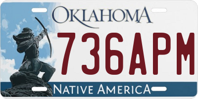 OK license plate 736APM