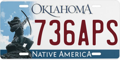 OK license plate 736APS