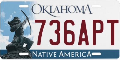 OK license plate 736APT