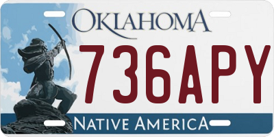 OK license plate 736APY