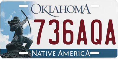 OK license plate 736AQA