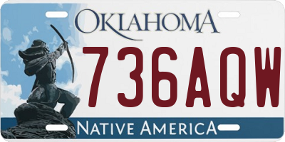 OK license plate 736AQW