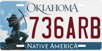 OK license plate 736ARB