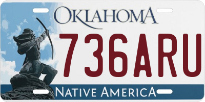 OK license plate 736ARU