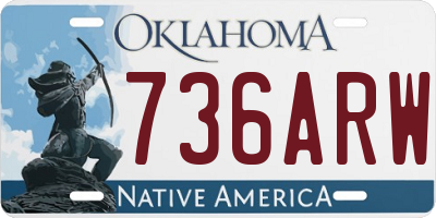 OK license plate 736ARW