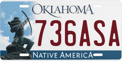 OK license plate 736ASA