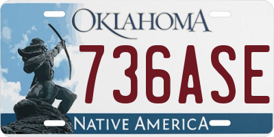 OK license plate 736ASE