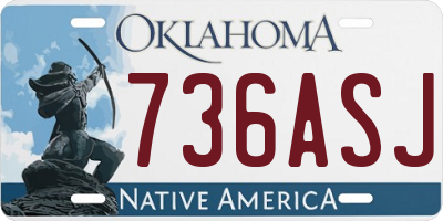 OK license plate 736ASJ