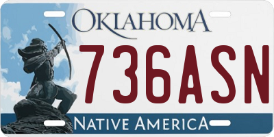 OK license plate 736ASN