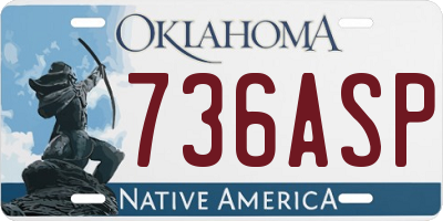 OK license plate 736ASP
