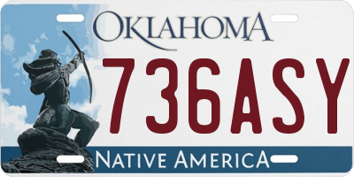 OK license plate 736ASY