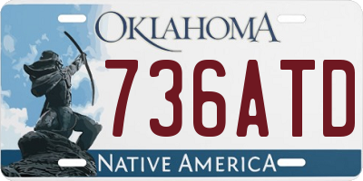 OK license plate 736ATD
