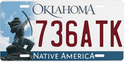 OK license plate 736ATK