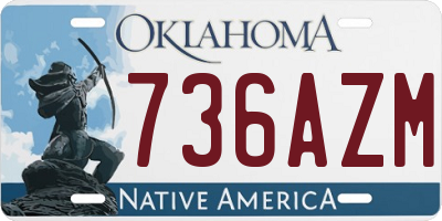 OK license plate 736AZM
