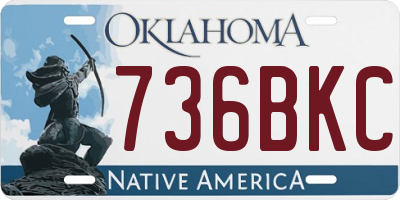 OK license plate 736BKC
