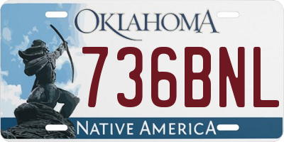 OK license plate 736BNL