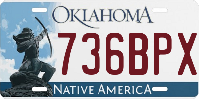 OK license plate 736BPX