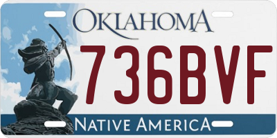 OK license plate 736BVF