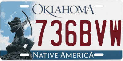OK license plate 736BVW