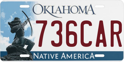 OK license plate 736CAR