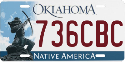 OK license plate 736CBC