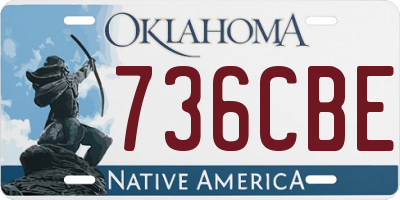 OK license plate 736CBE