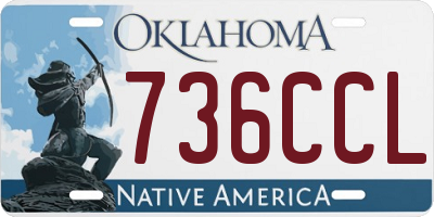 OK license plate 736CCL