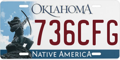 OK license plate 736CFG