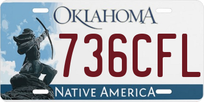 OK license plate 736CFL