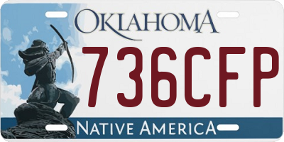 OK license plate 736CFP