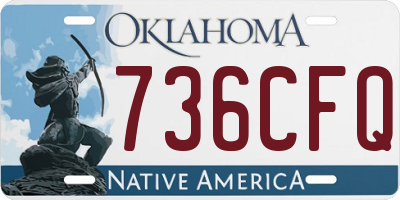 OK license plate 736CFQ