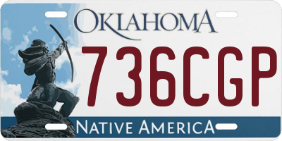 OK license plate 736CGP