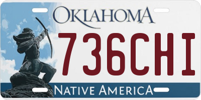 OK license plate 736CHI