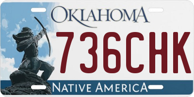 OK license plate 736CHK