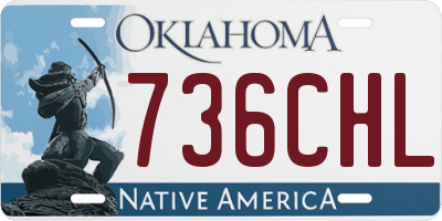 OK license plate 736CHL