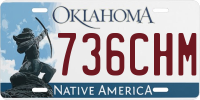 OK license plate 736CHM